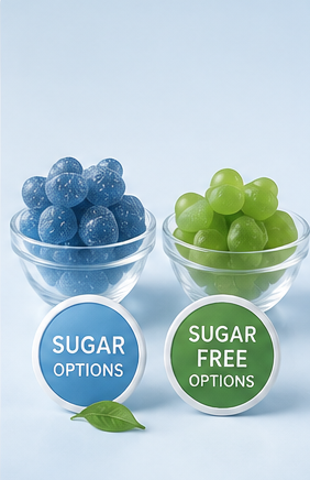 Sugar and sugar free options